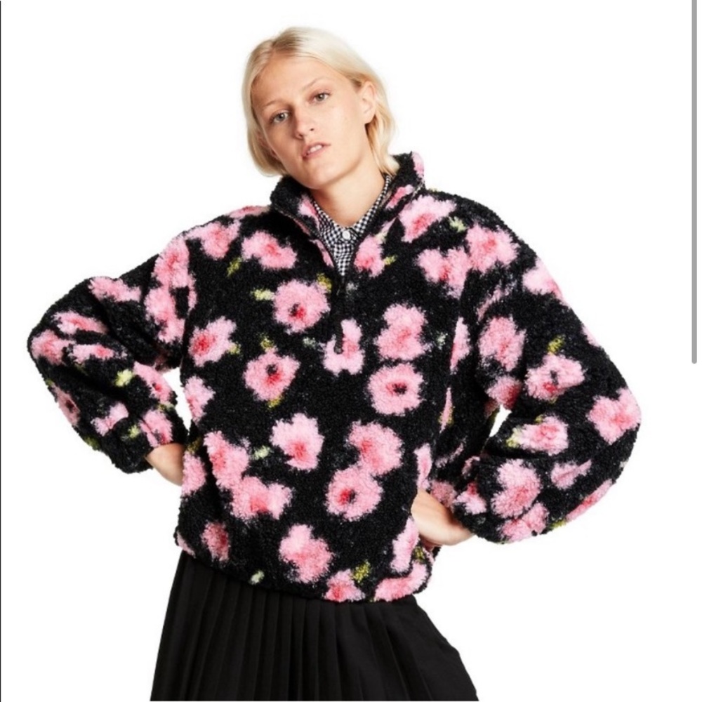 NWT Sandy Liang x target Women's Floral Print Sherpa Jacket (sz. XL)